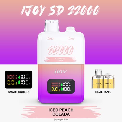 IJOY vape sabores - iJOY SD 22000 desechable 8BN0J155 colada helada de durazno